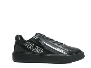 Cesare Paciotti 4US Men’s Black Leather Zip Sneaker BB9001