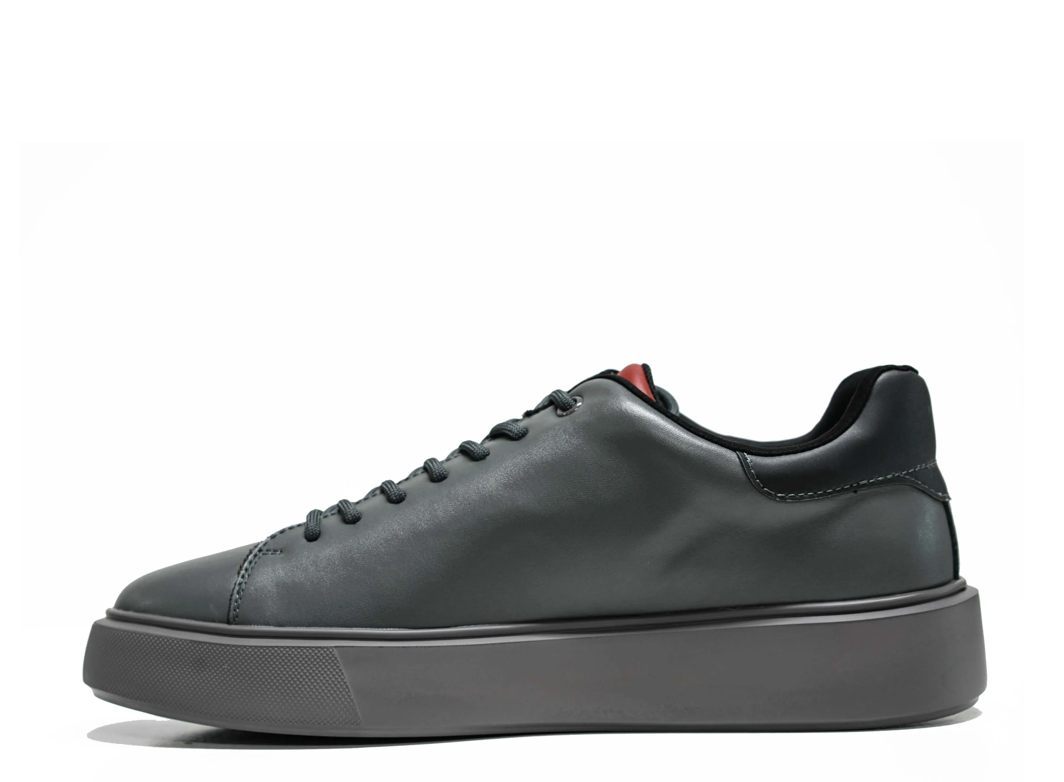 Cesare Paciotti 4US Men’s Grey & Black Leather Sneaker BB9000