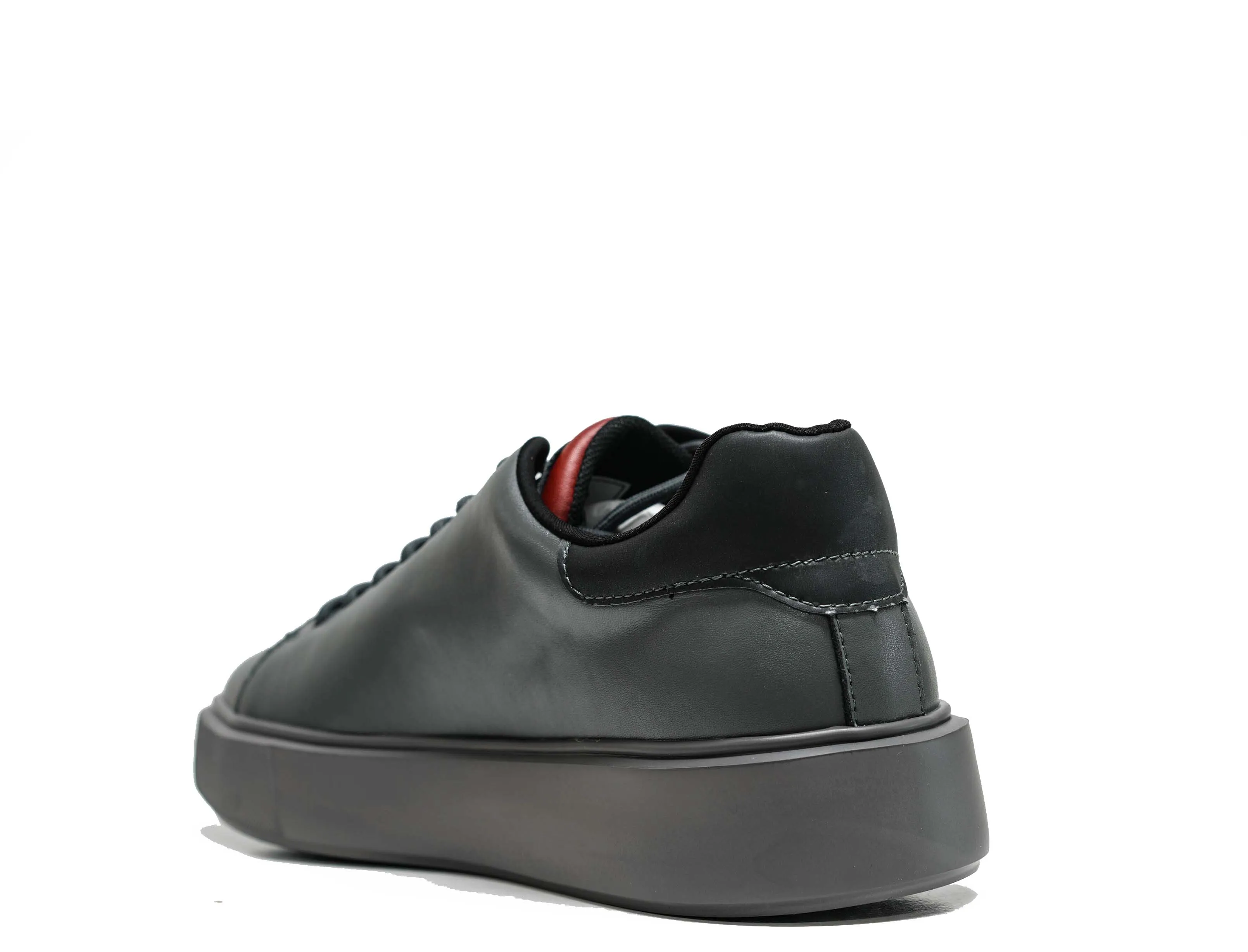 Cesare Paciotti 4US Men’s Grey & Black Leather Sneaker BB9000