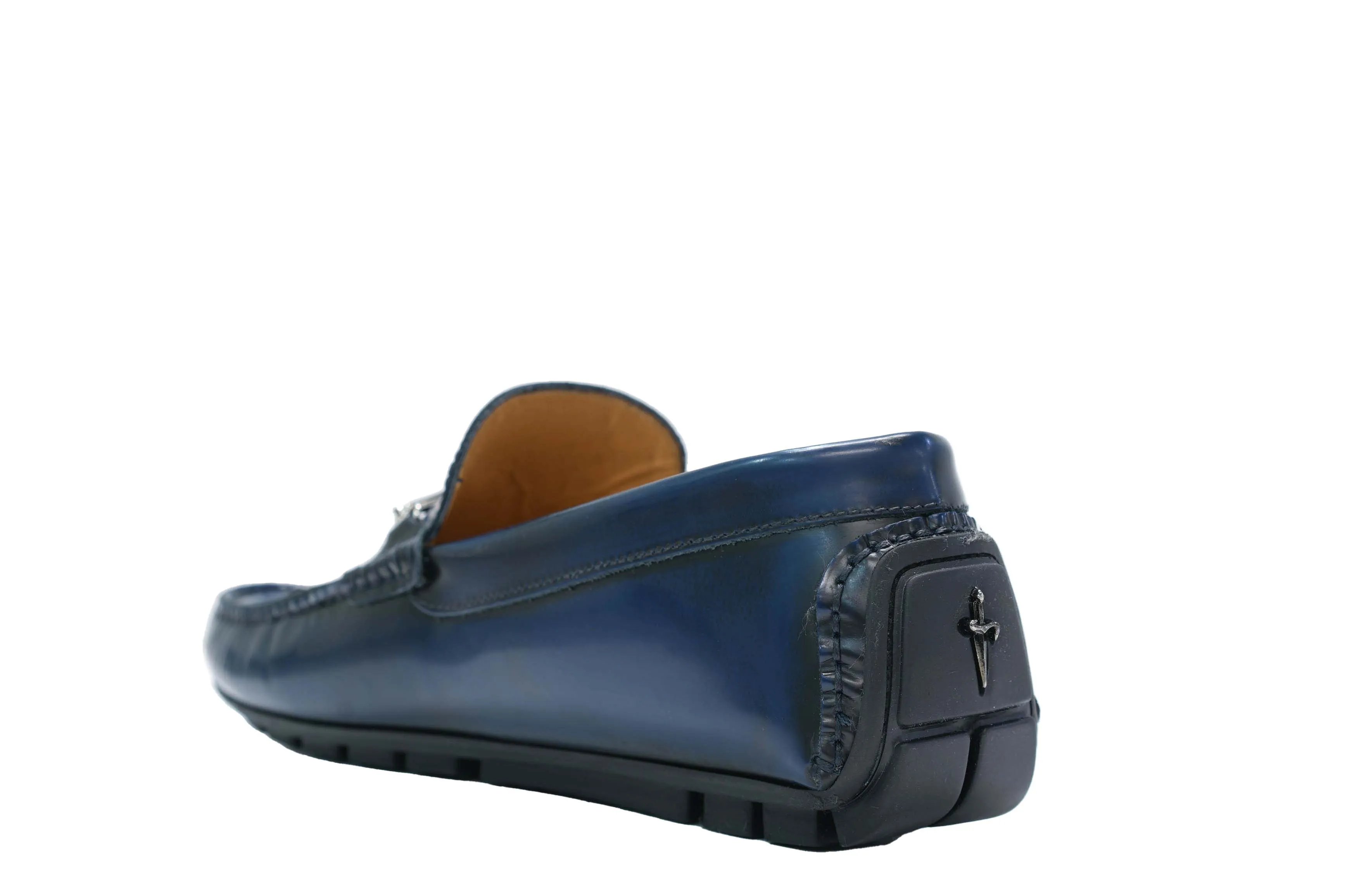 Cesare Paciotti Men’s Navy Leather Moccasin YB10001 40% OFF