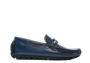 Cesare Paciotti Men’s Navy Leather Moccasin YB10001 40% OFF