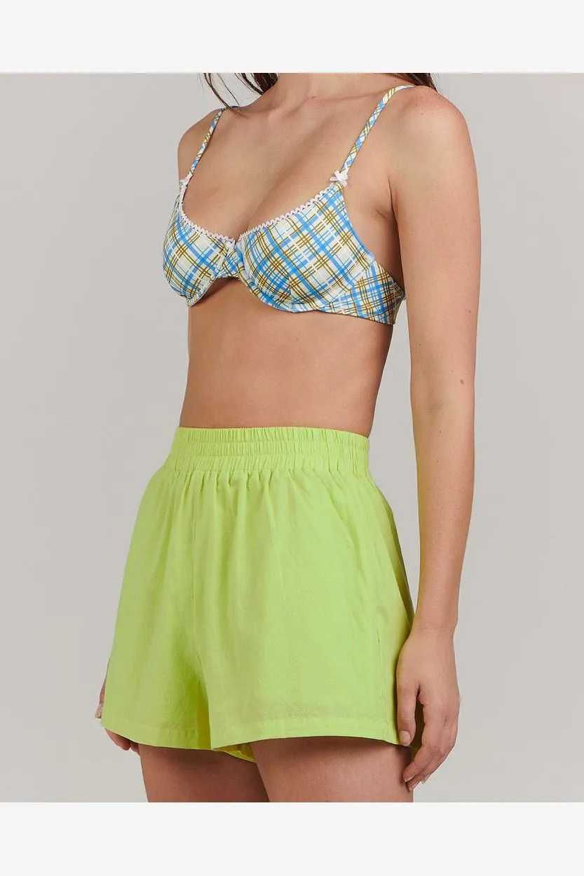CHARLIE HOLIDAY CASEY SHORT - YELLOW GREEN