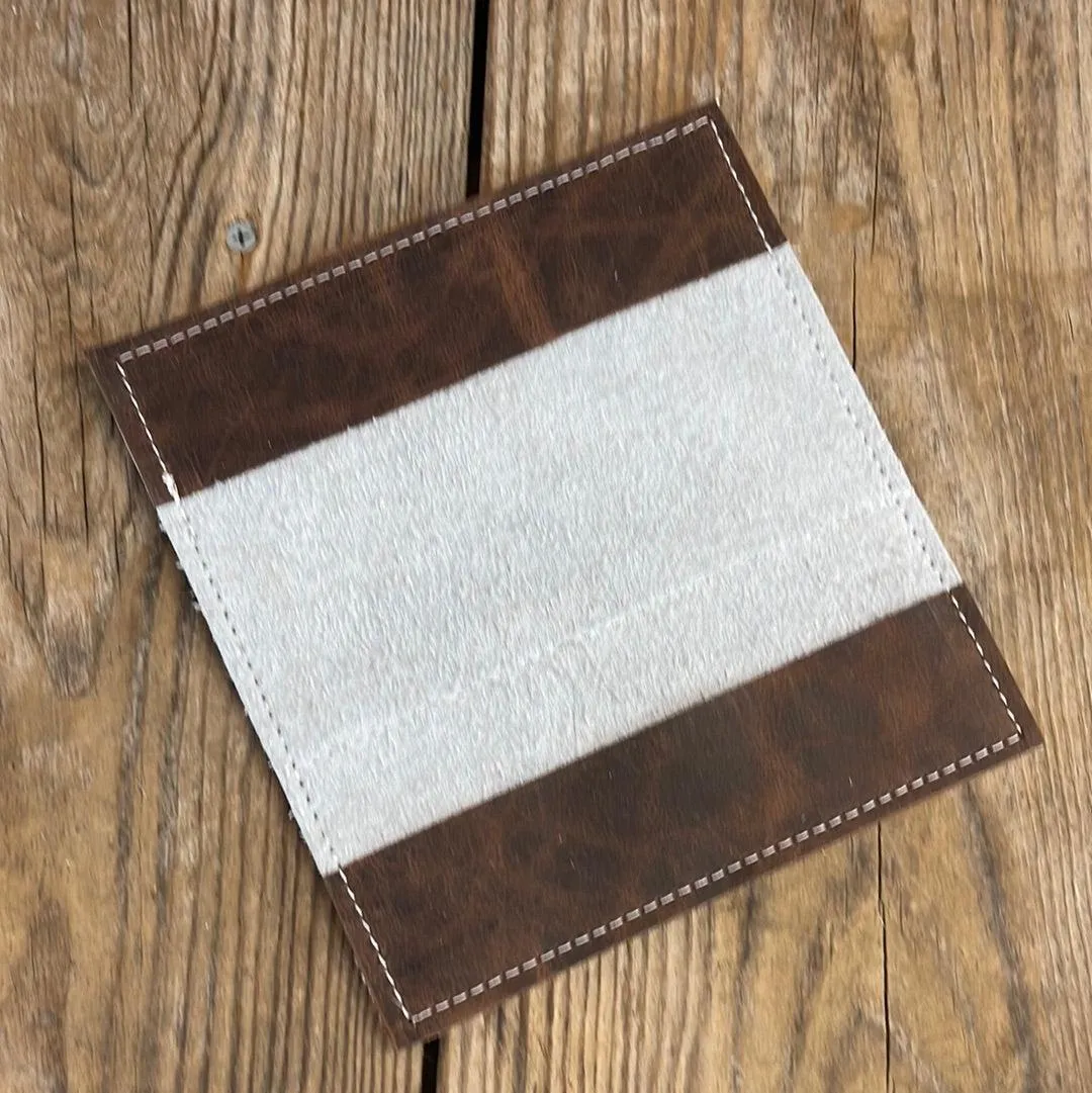Checkbook Cover - Longhorn w/ Wildflower