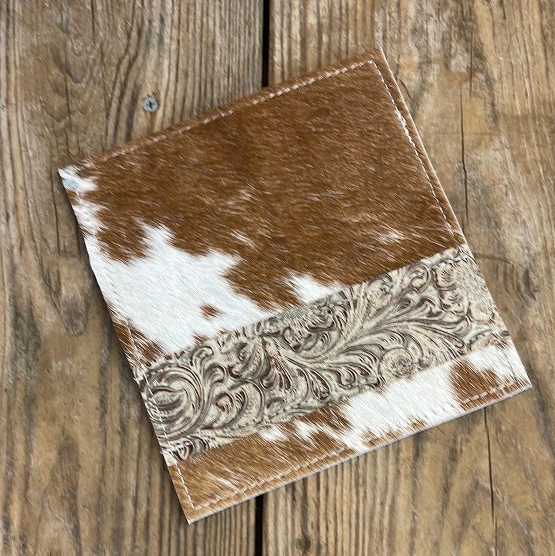 Checkbook Cover - Longhorn w/ Wildflower