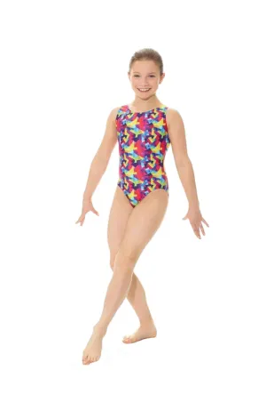 Child Multi Geo Tank Gym Bodysuit