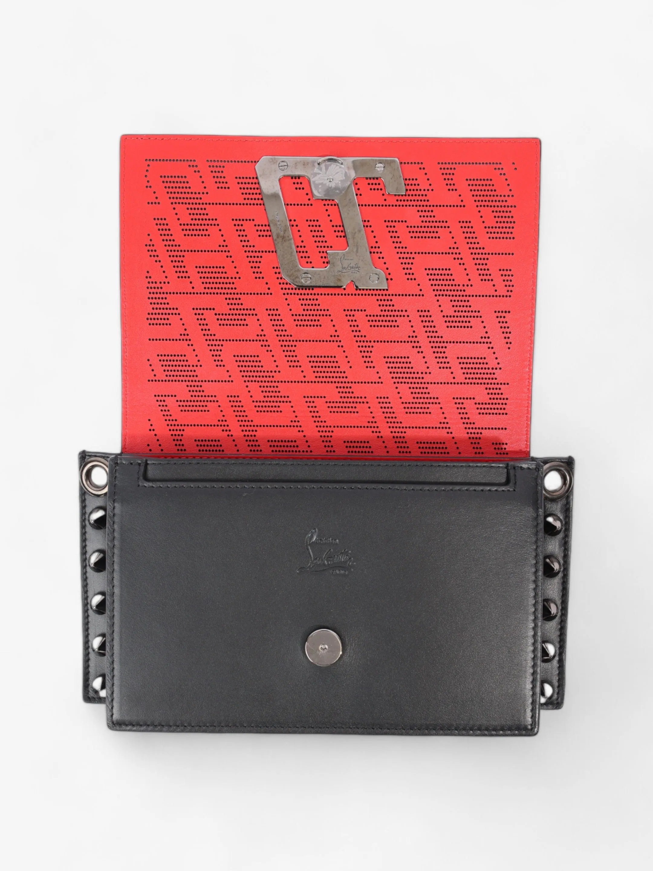Christian Louboutin Wallstrap Messenger Bag Black / Red Leather
