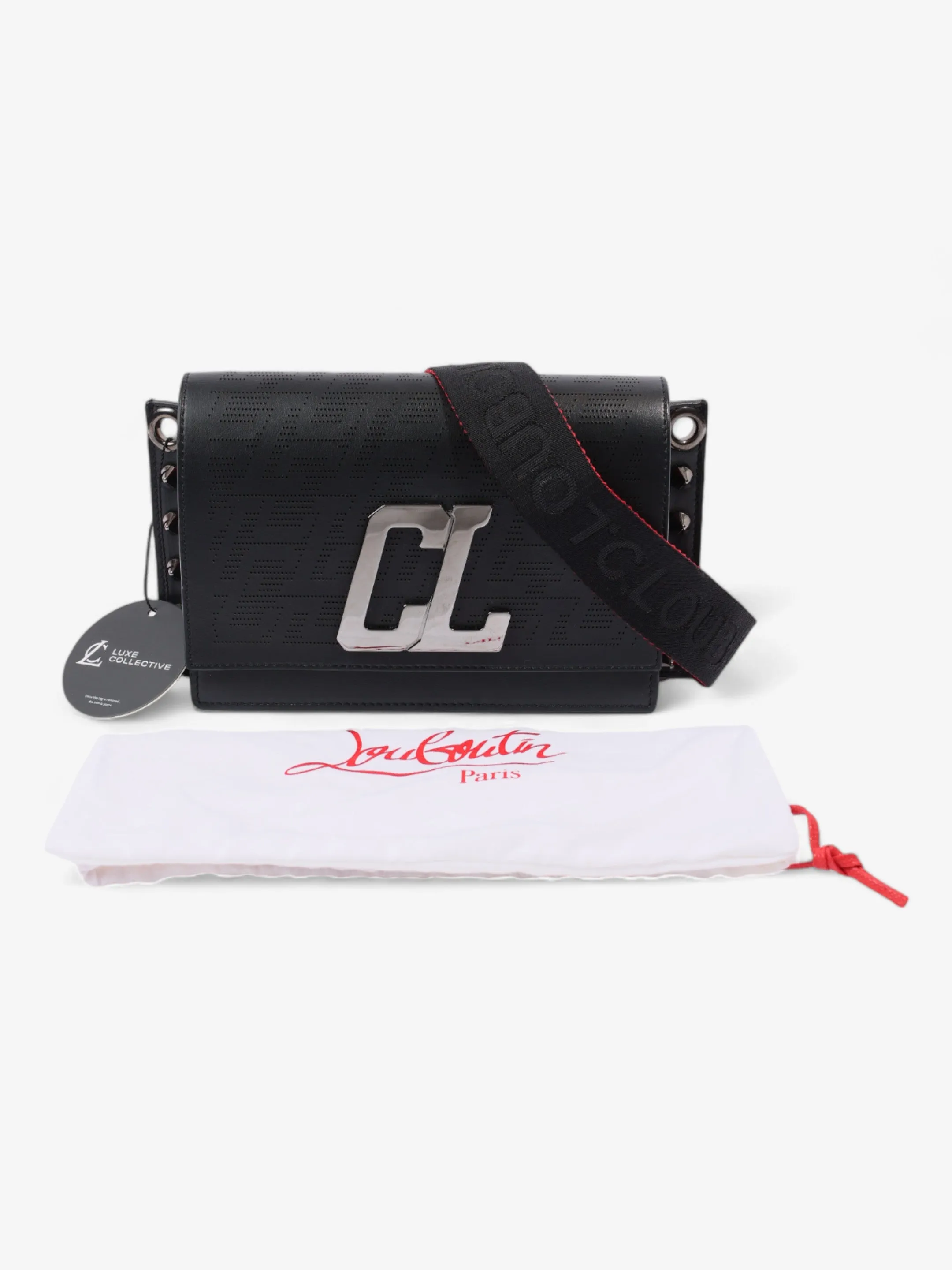 Christian Louboutin Wallstrap Messenger Bag Black / Red Leather