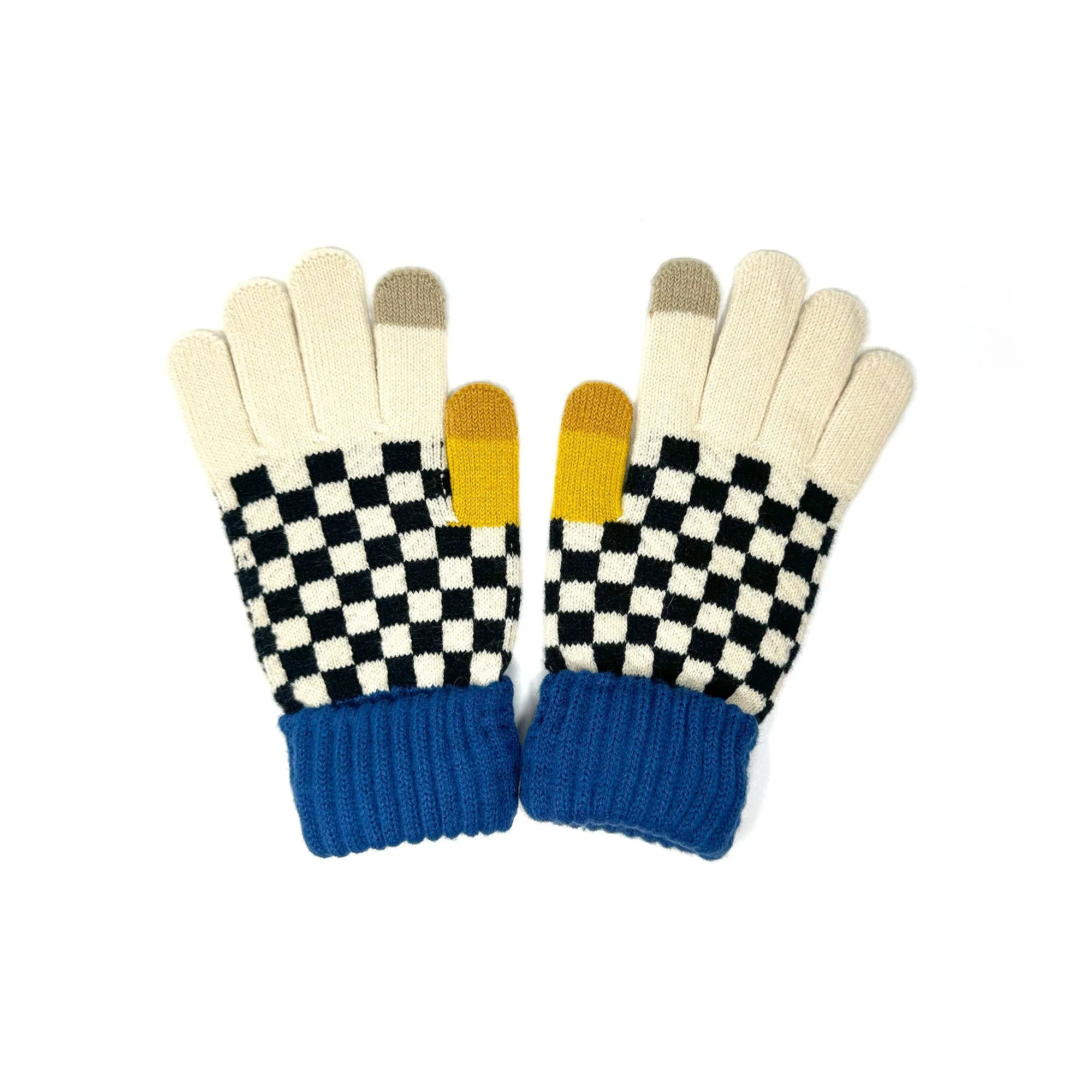 Color-Block Touchscreen Winter Gloves