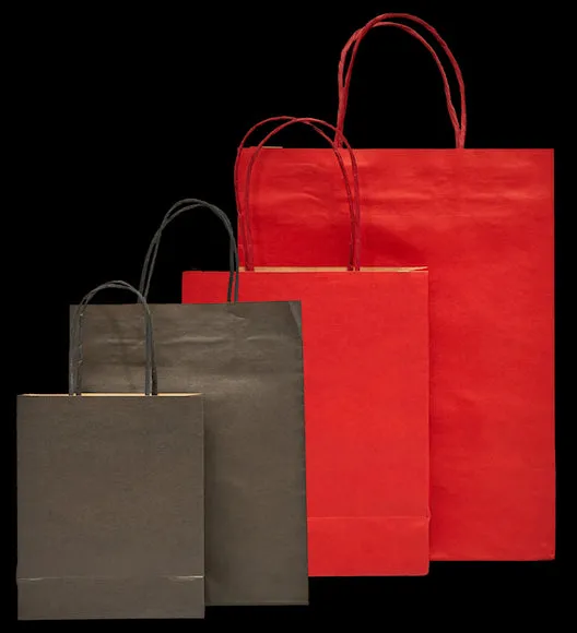 Colored Kraft Paper Bag (Red), 37 x 13 x 46cm (H)