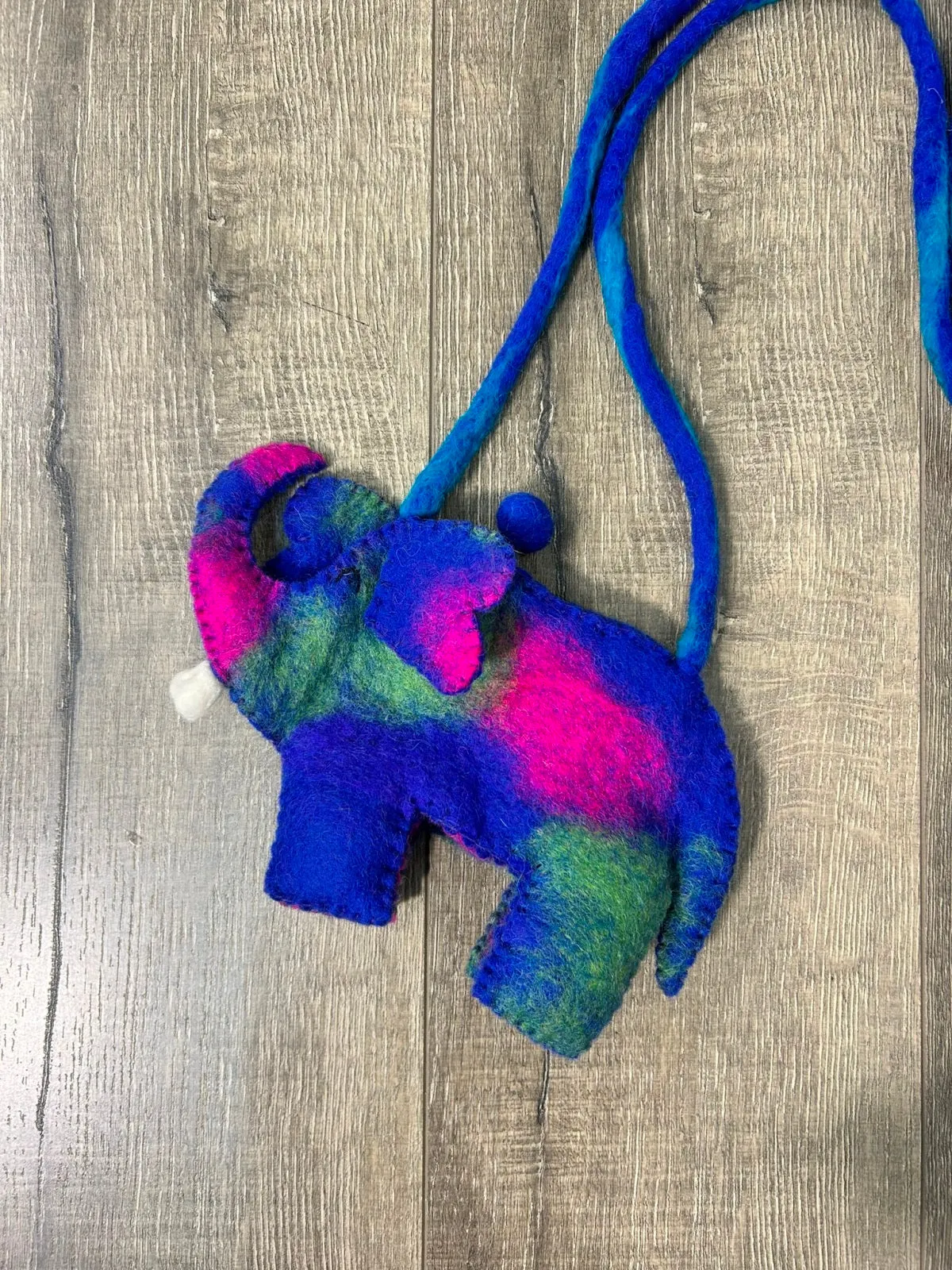 Colourful Elephant Felt Bag