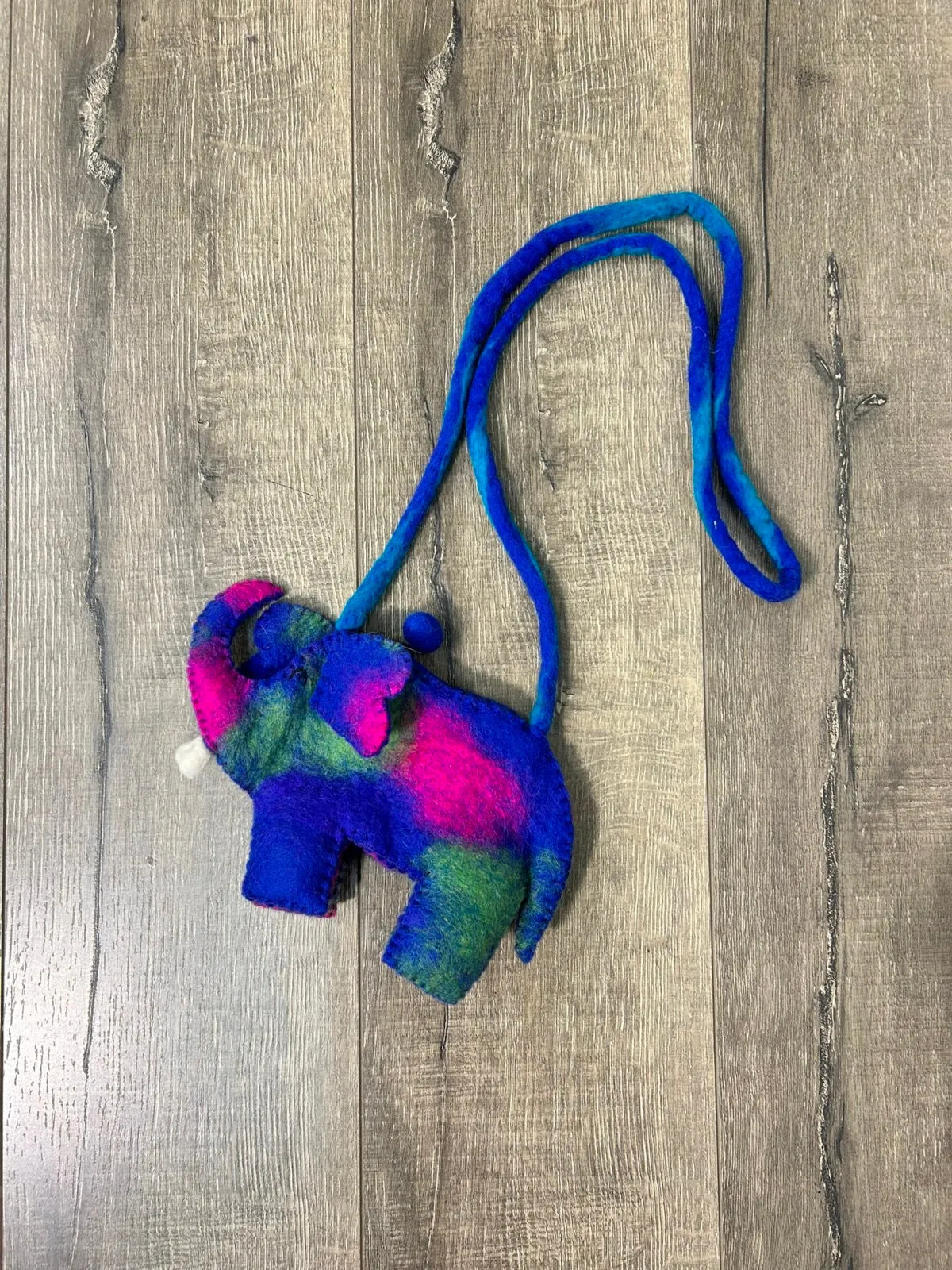 Colourful Elephant Felt Bag