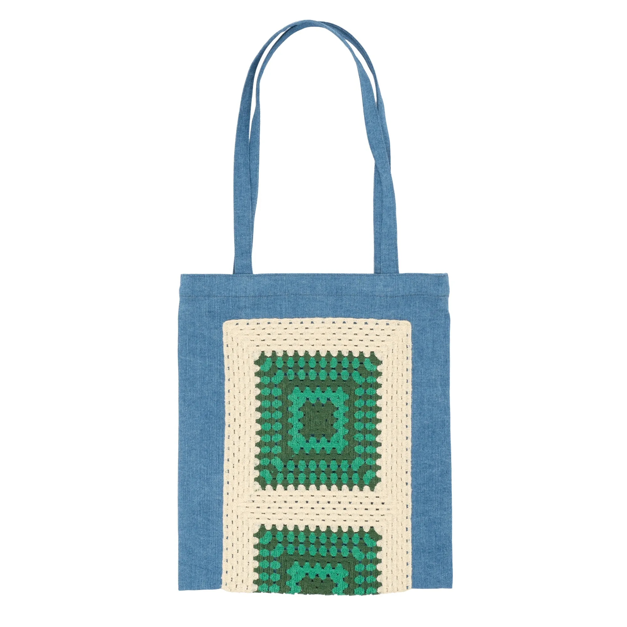 Crochetknit x Denim Bag Beige WDS-O-FAL-24-Q1-AC-04