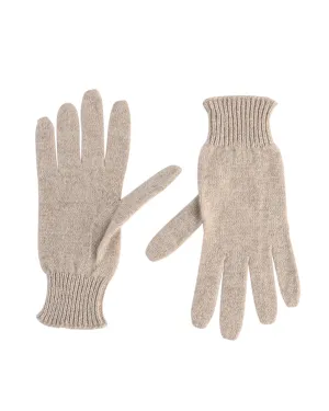 Crown of Edinburgh Cashmere Womens Short Gloves COE 001 BEIGE