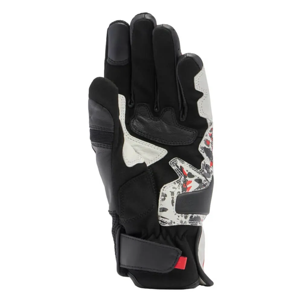 Dainese Mig 3 Unisex Leather Gloves Black / Red Spray / White