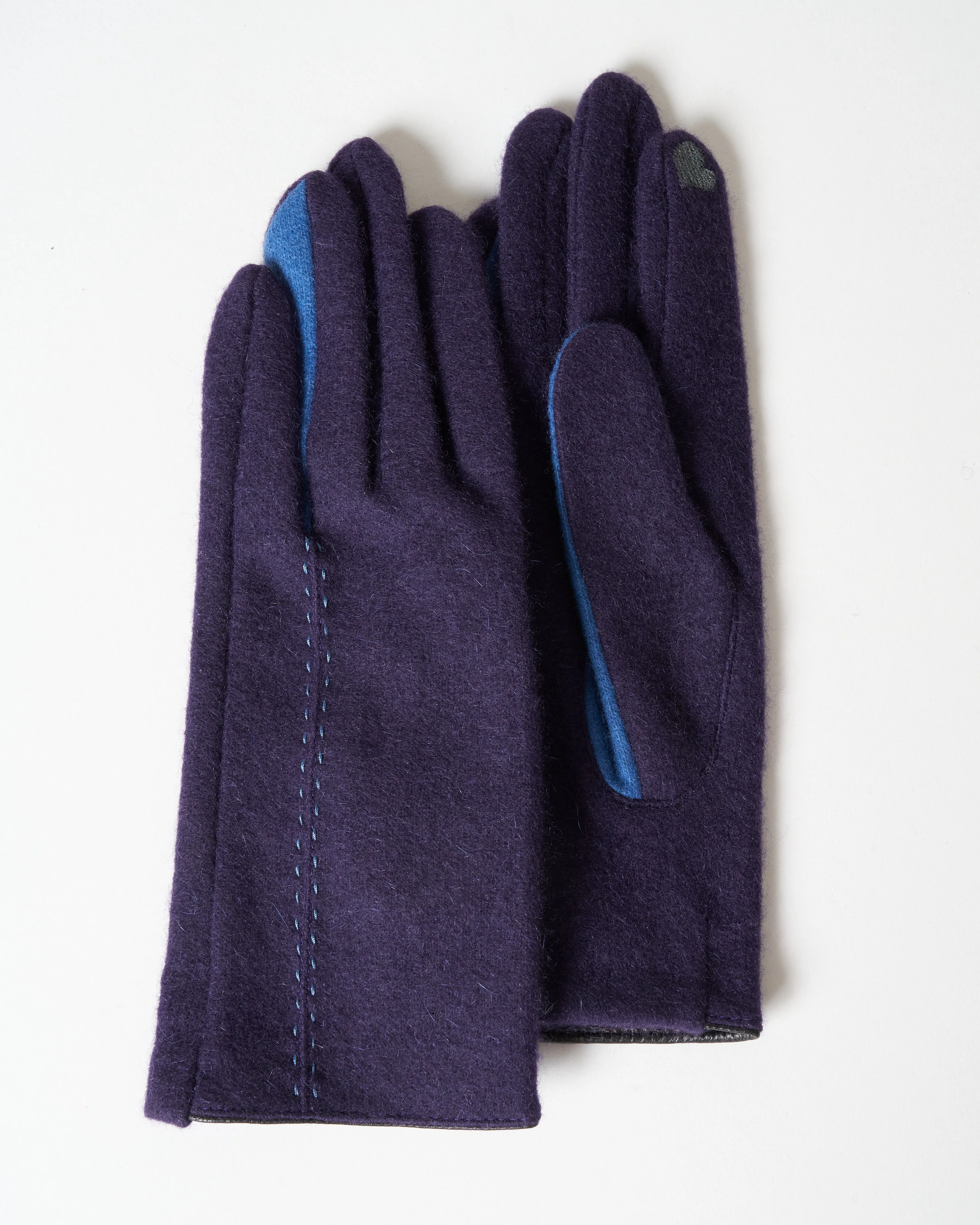 d'annecy cashmere texting gloves - purple