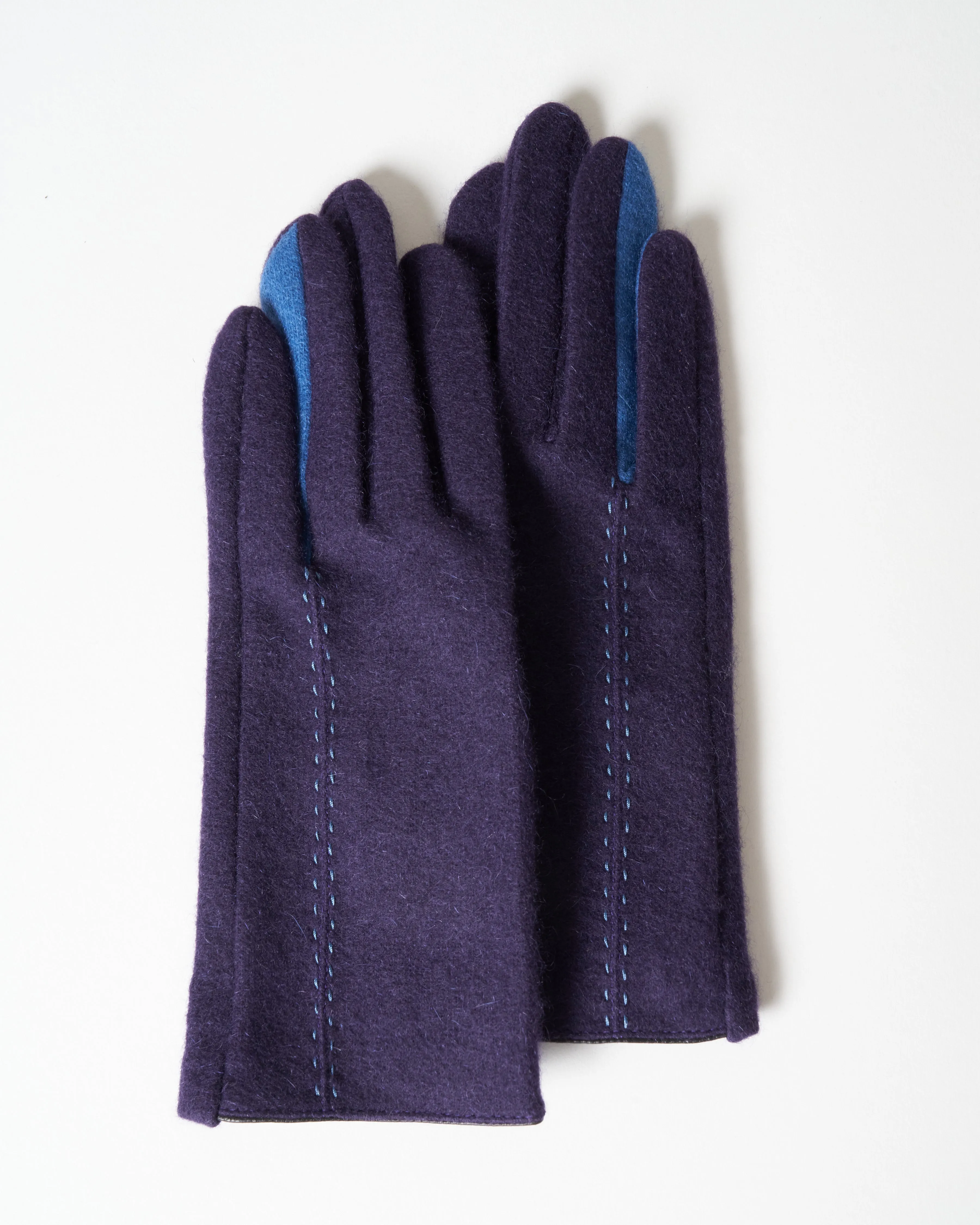 d'annecy cashmere texting gloves - purple