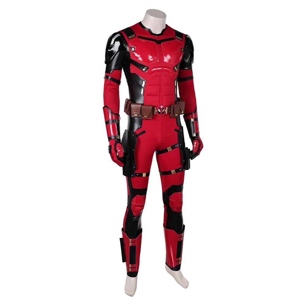 Deadpool&Wolverine Deadpool Variants Nice Pool Cosplay Red Jumpsuit Costume Outfits Halloween Carnival Suit