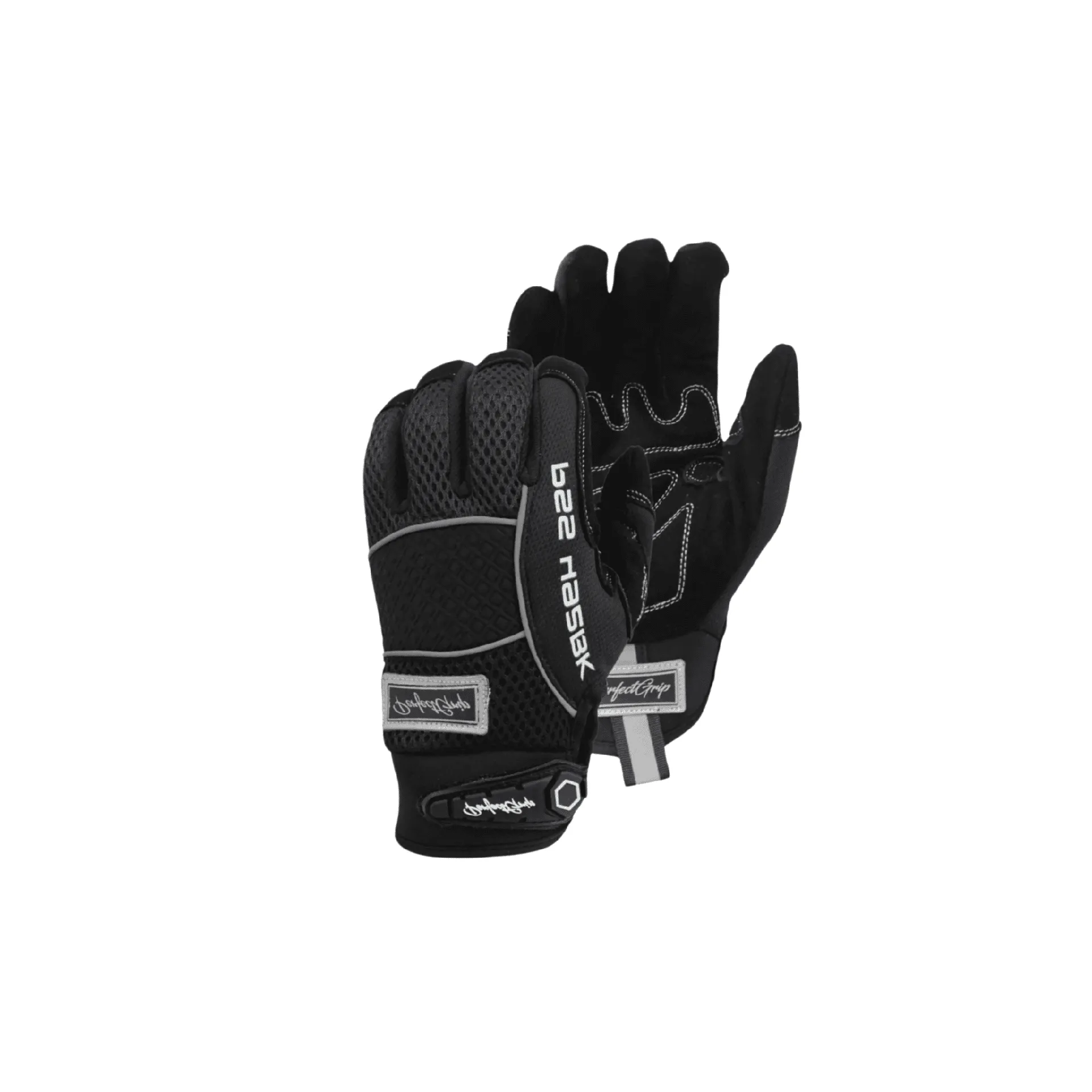 Deerskin Glove – Premium Black Deer Suede Mechanic Glove with Knit Back and Adjustable Cuff