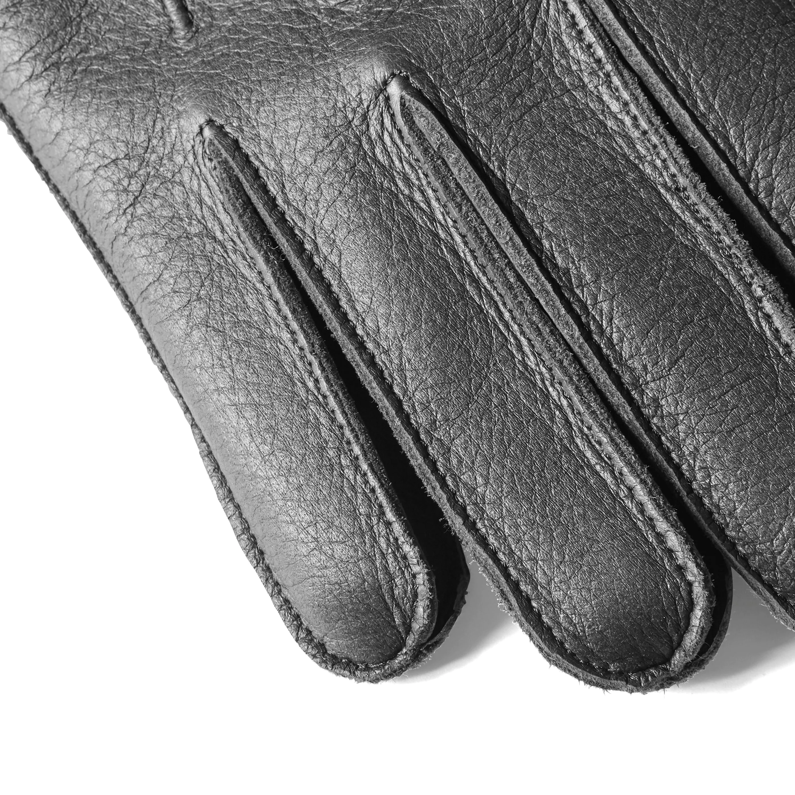 Deerskin Touchscreen Leather in Notte Black
