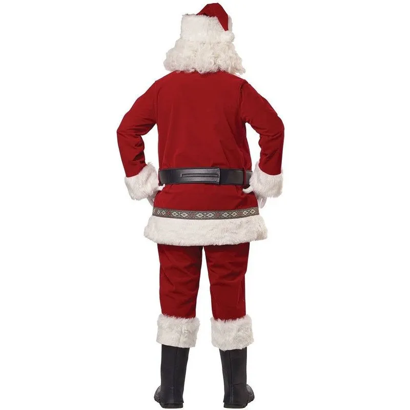 Deluxe Jolly Santa Claus Men's Christmas Costume