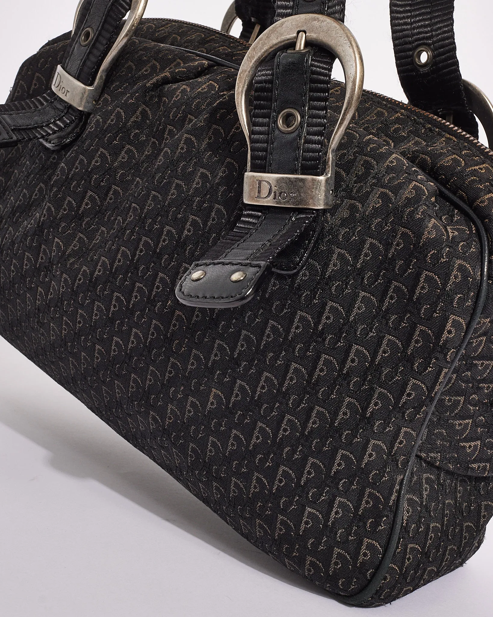 Dior Vintage Black Diorissimo Canvas Tote Bag