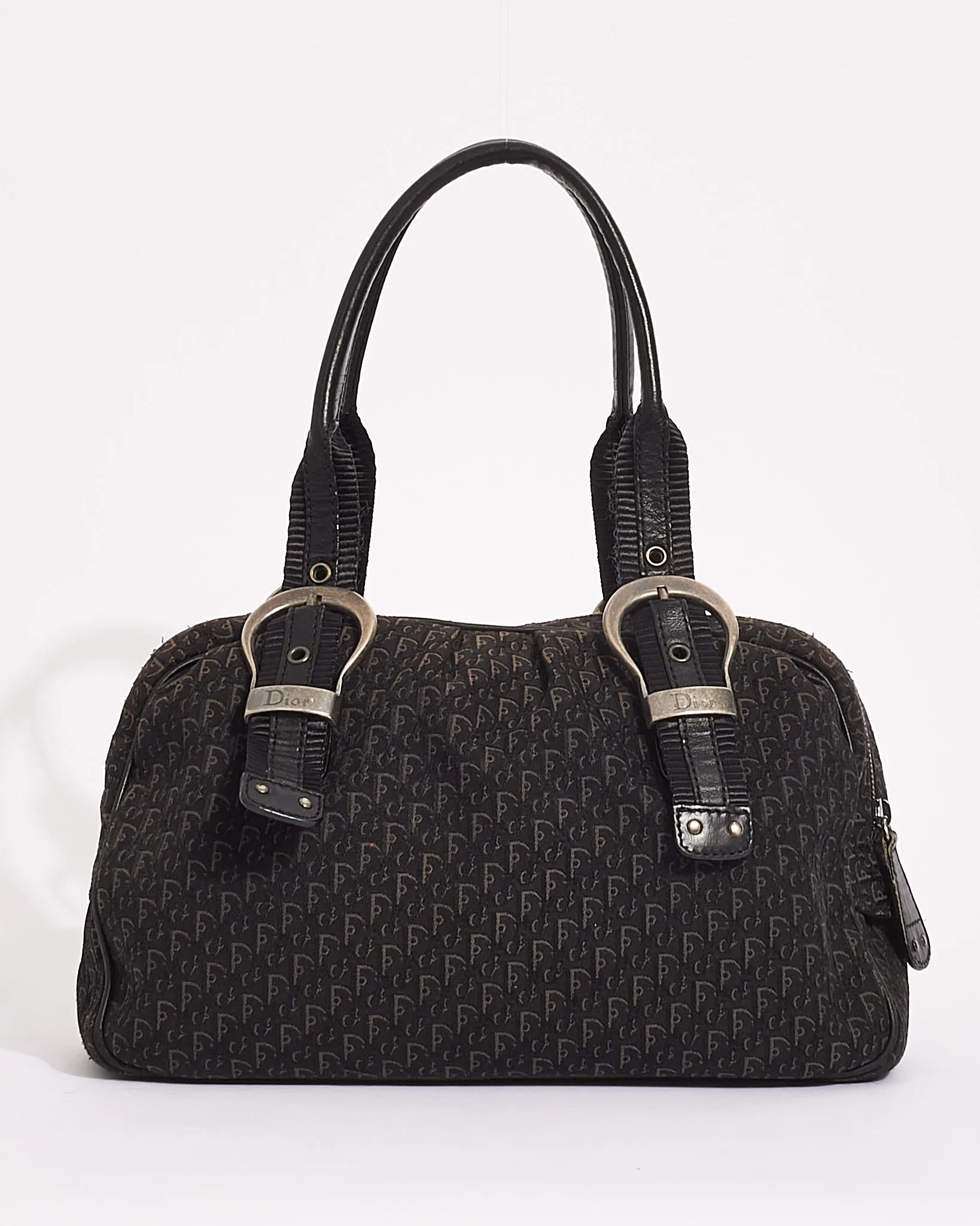 Dior Vintage Black Diorissimo Canvas Tote Bag