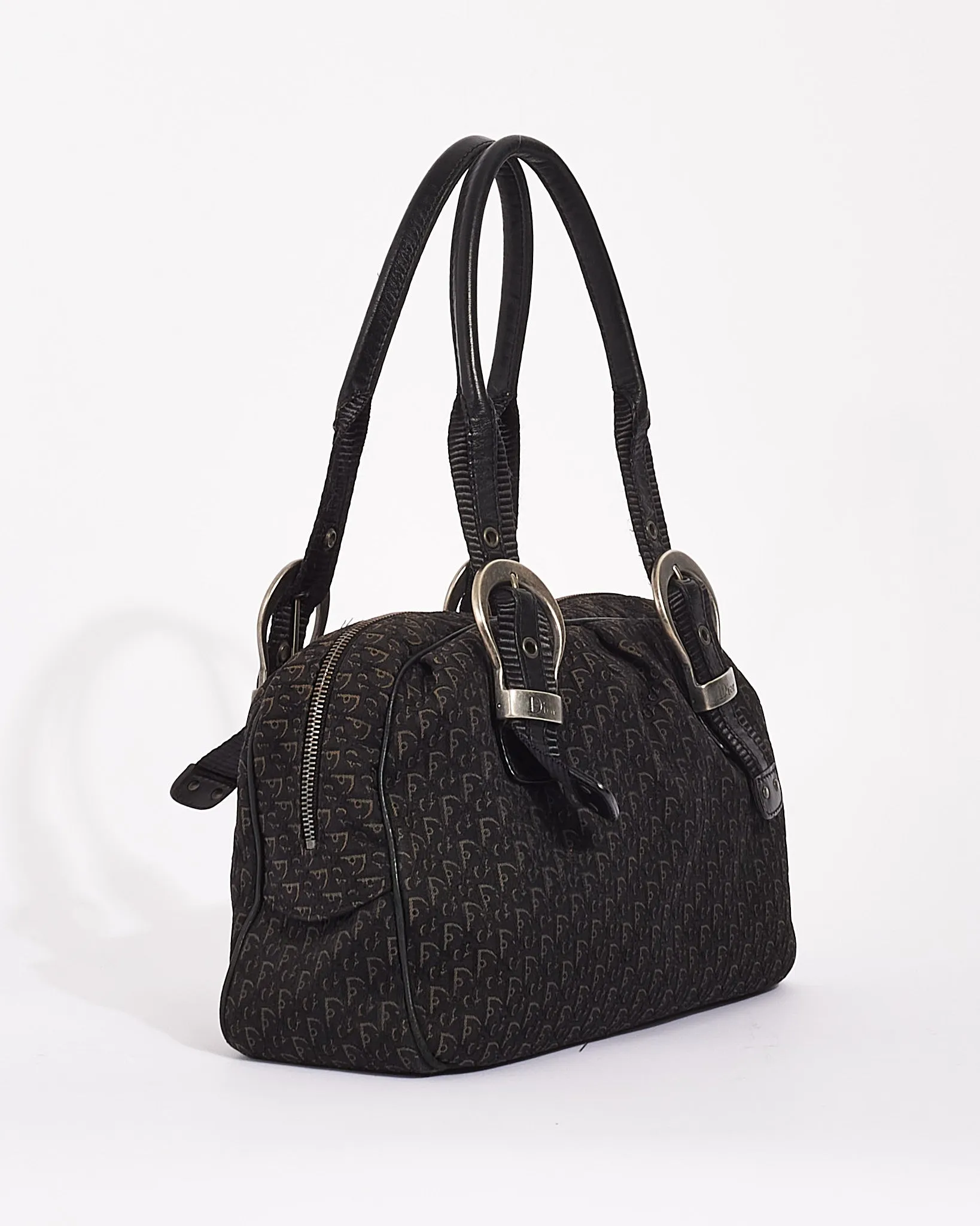 Dior Vintage Black Diorissimo Canvas Tote Bag