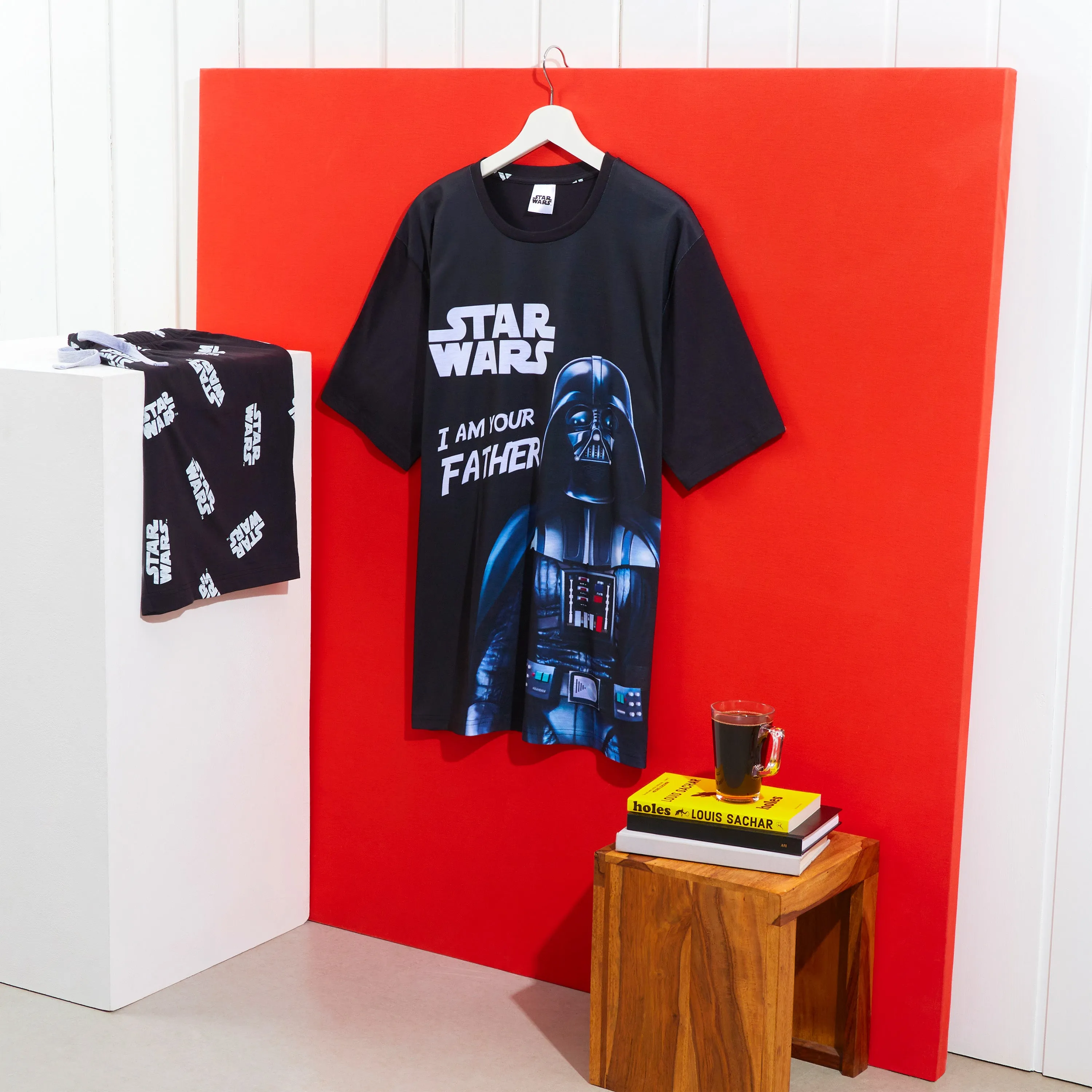 Disney Star Wars Mens Short Pyjamas Set, Dad Loungewear - Darth Vader