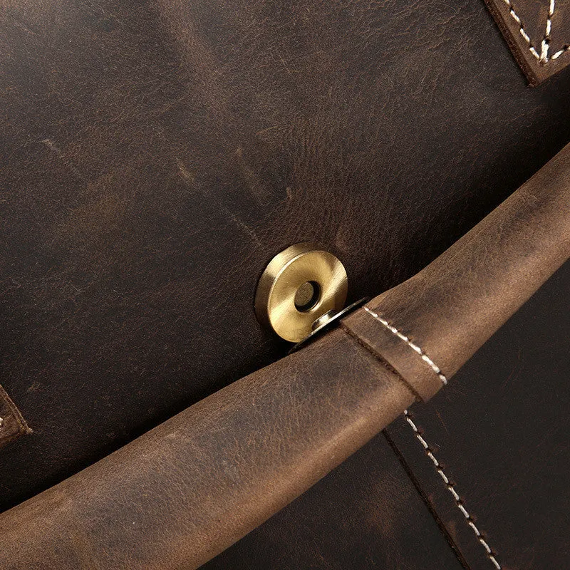Distressed Leather Briefcase, Leather Laptop Bag