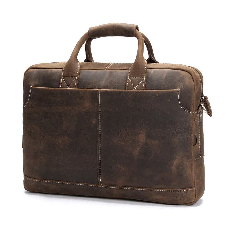 Distressed Leather Briefcase, Leather Laptop Bag