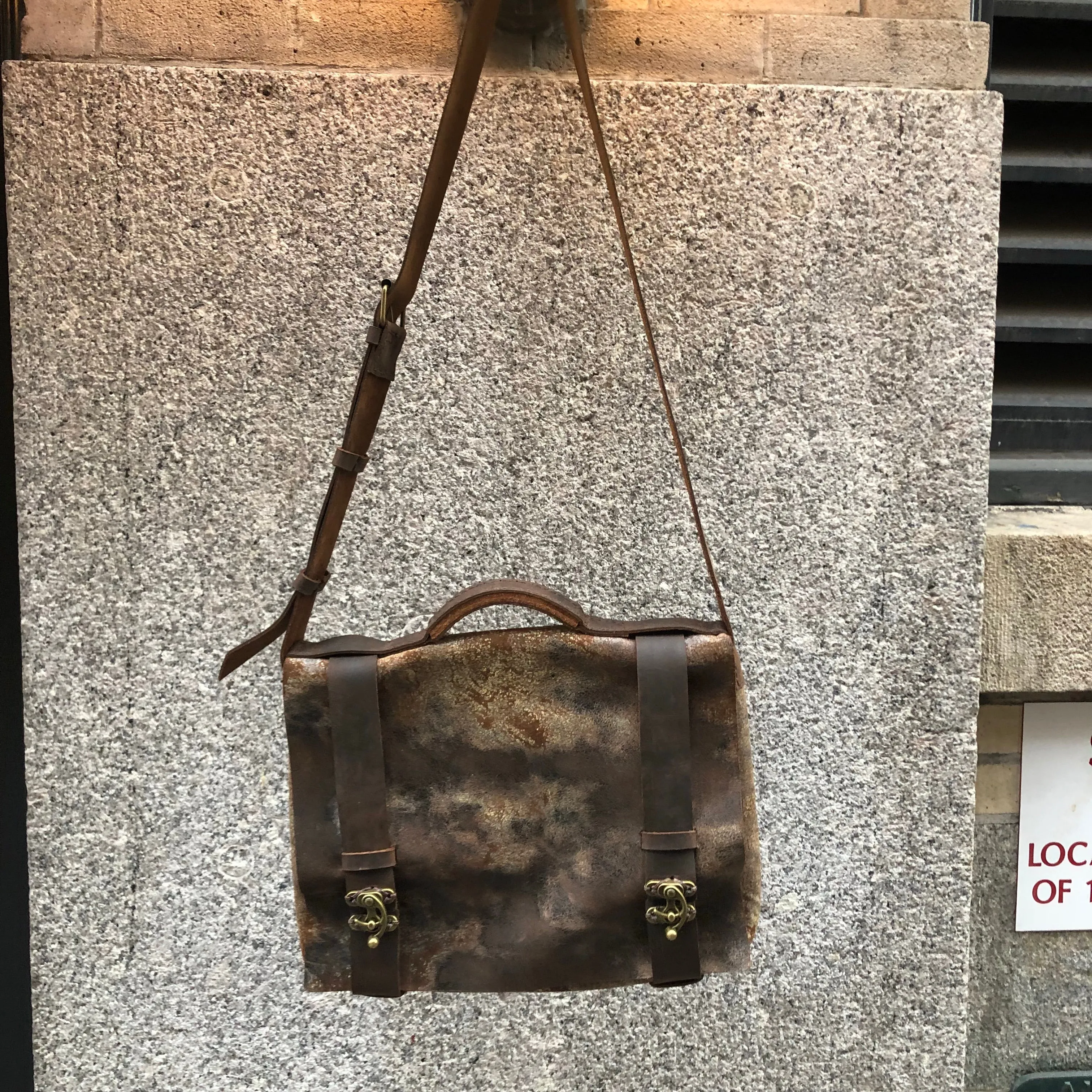 Distressed Messenger, Leather Laptop Bag, Handmade Leather Crossbody Messenger Bag
