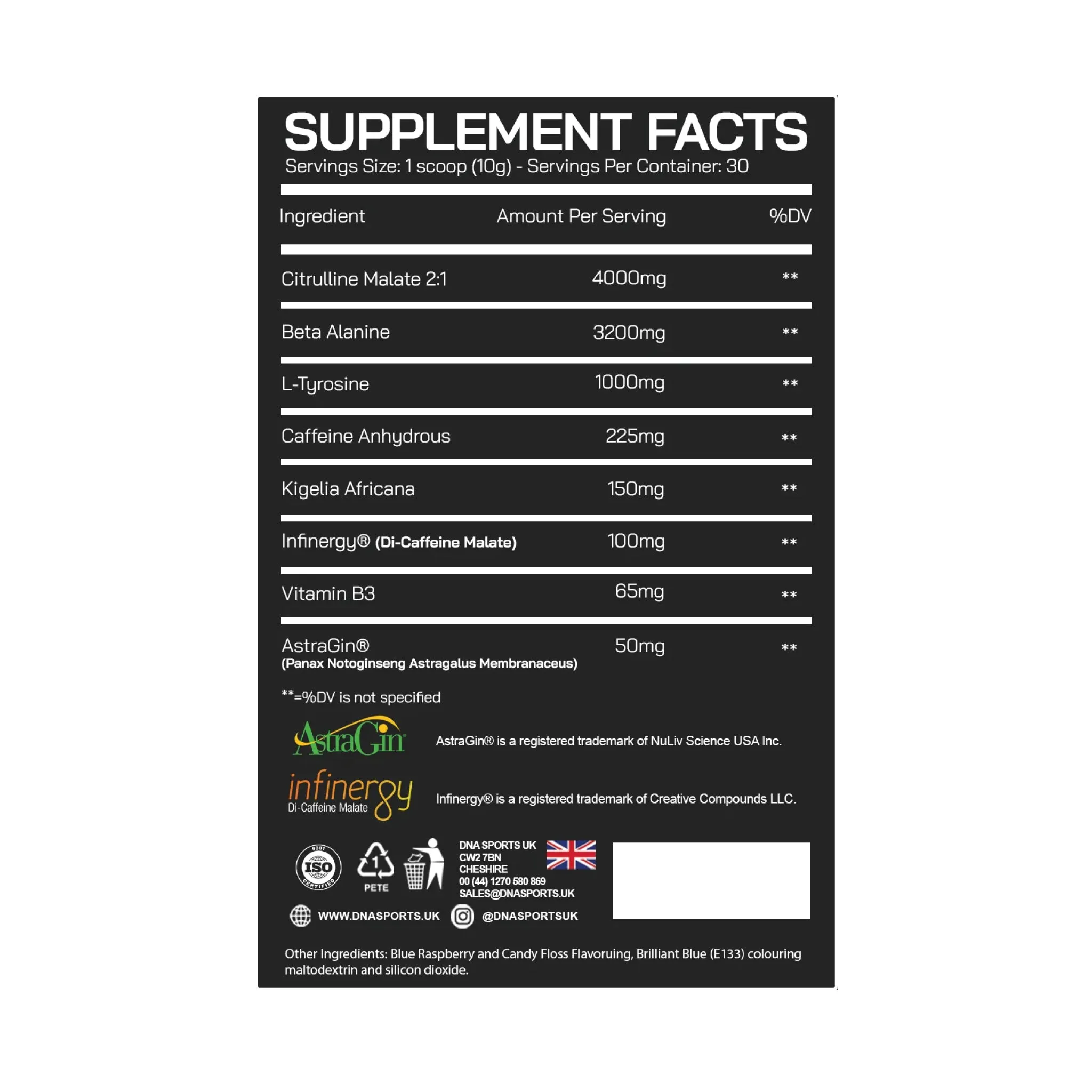 DNA Sports Vibe Pre-Workout 300g