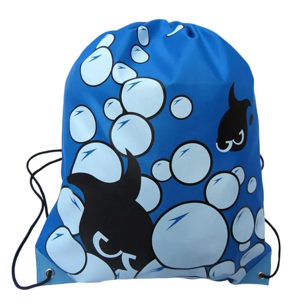 Double Layer Drawstring Gym Waterproof Backpacks Swimming Sports Beach Bag Travel Portable Fold Mini Shoulder Bags