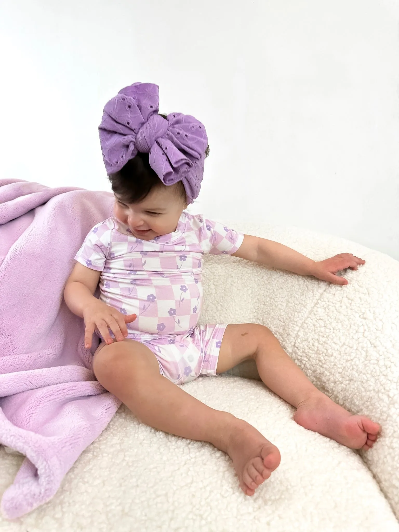 Dream Big Little Co Lavender DaisieZzz S/S Dream Set w/Shorts