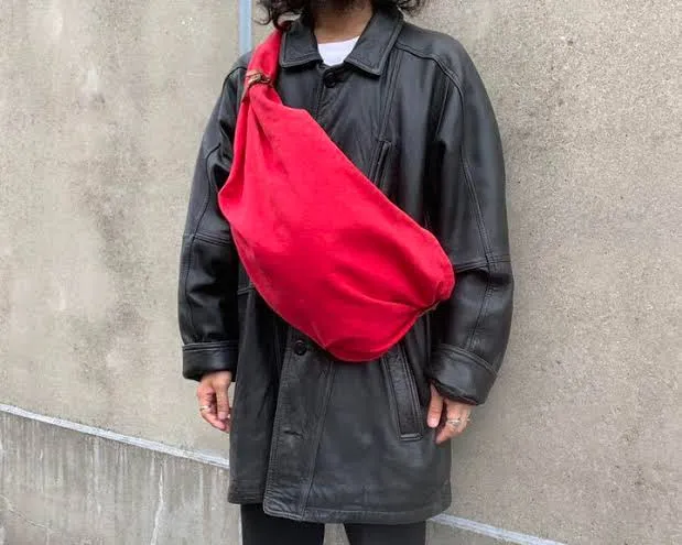 DS! Kapital #6 Cotton Canvas Snufkin Bag Red