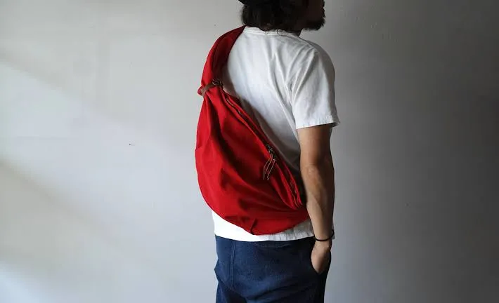 DS! Kapital #6 Cotton Canvas Snufkin Bag Red