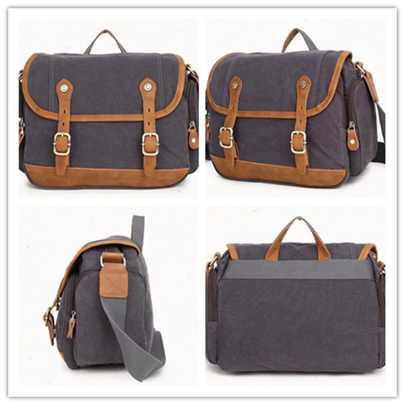 DSLR Camera Bag Canvas Camera Bag Canvas Shoulder Bag QSM8619