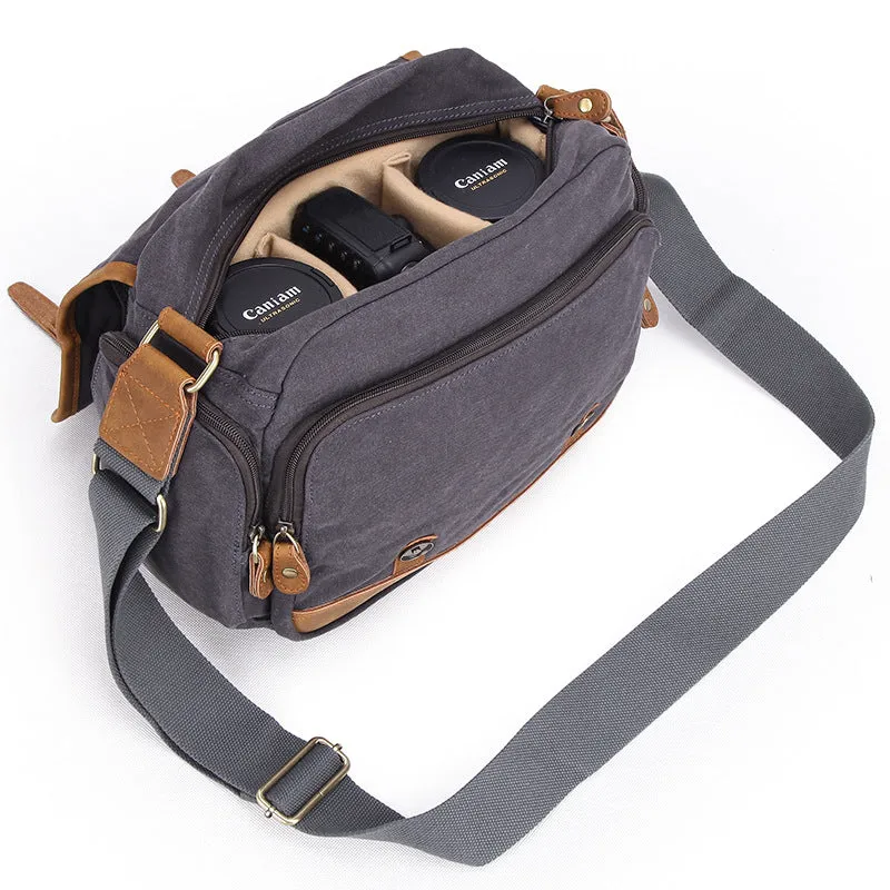 DSLR Camera Bag Canvas Camera Bag Canvas Shoulder Bag QSM8619