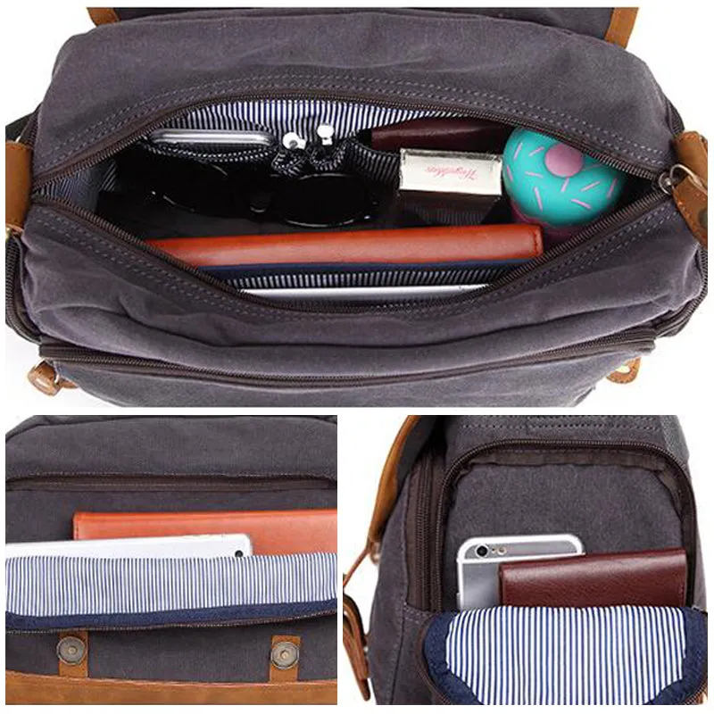 DSLR Camera Bag Canvas Camera Bag Canvas Shoulder Bag QSM8619