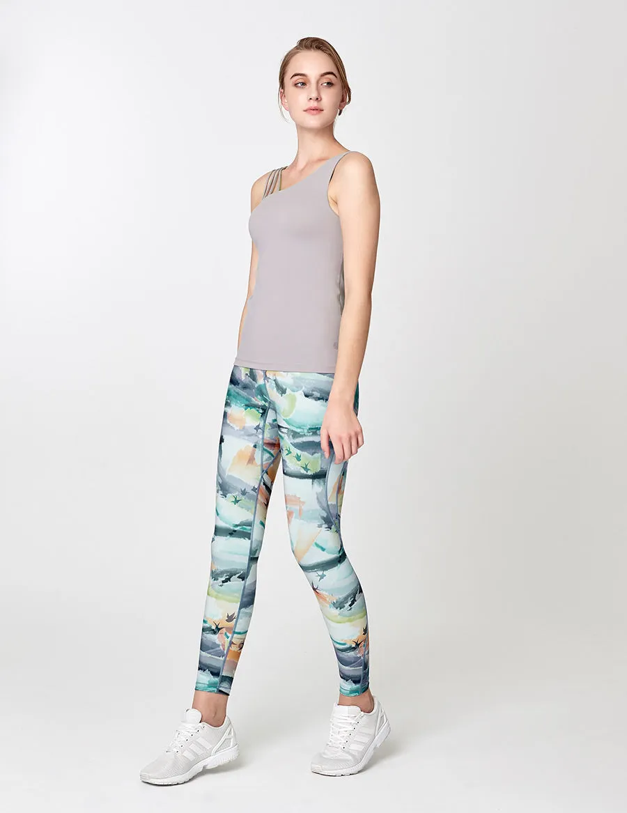easyoga LESPIRO Cordial Tank - X07 Gray/Peach Powder