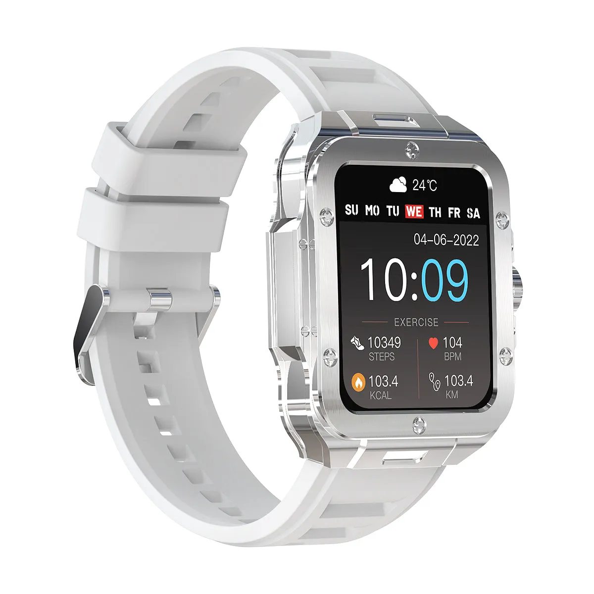 EIGIIS Smart Watch for Men 1.85” Bluetooth Dail Calls Speaker Outdoor Waterproof Military Tactical Sports Watch Fitness Tracker Watch with Heart Rate Monitor Sleep Tracker Pedometer for iPhone Samsung