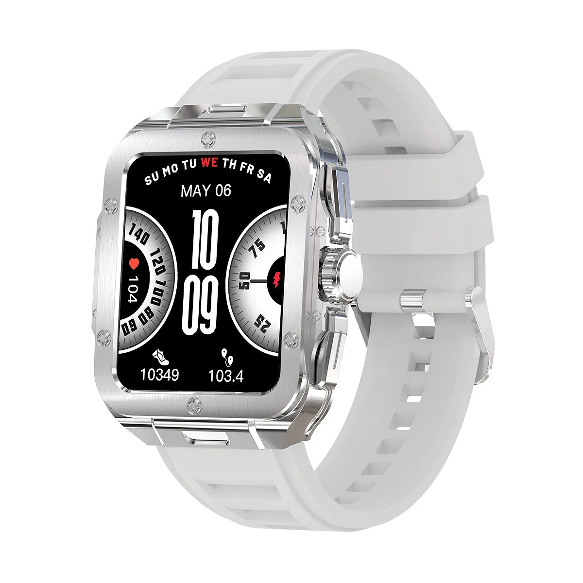 EIGIIS Smart Watch for Men 1.85” Bluetooth Dail Calls Speaker Outdoor Waterproof Military Tactical Sports Watch Fitness Tracker Watch with Heart Rate Monitor Sleep Tracker Pedometer for iPhone Samsung