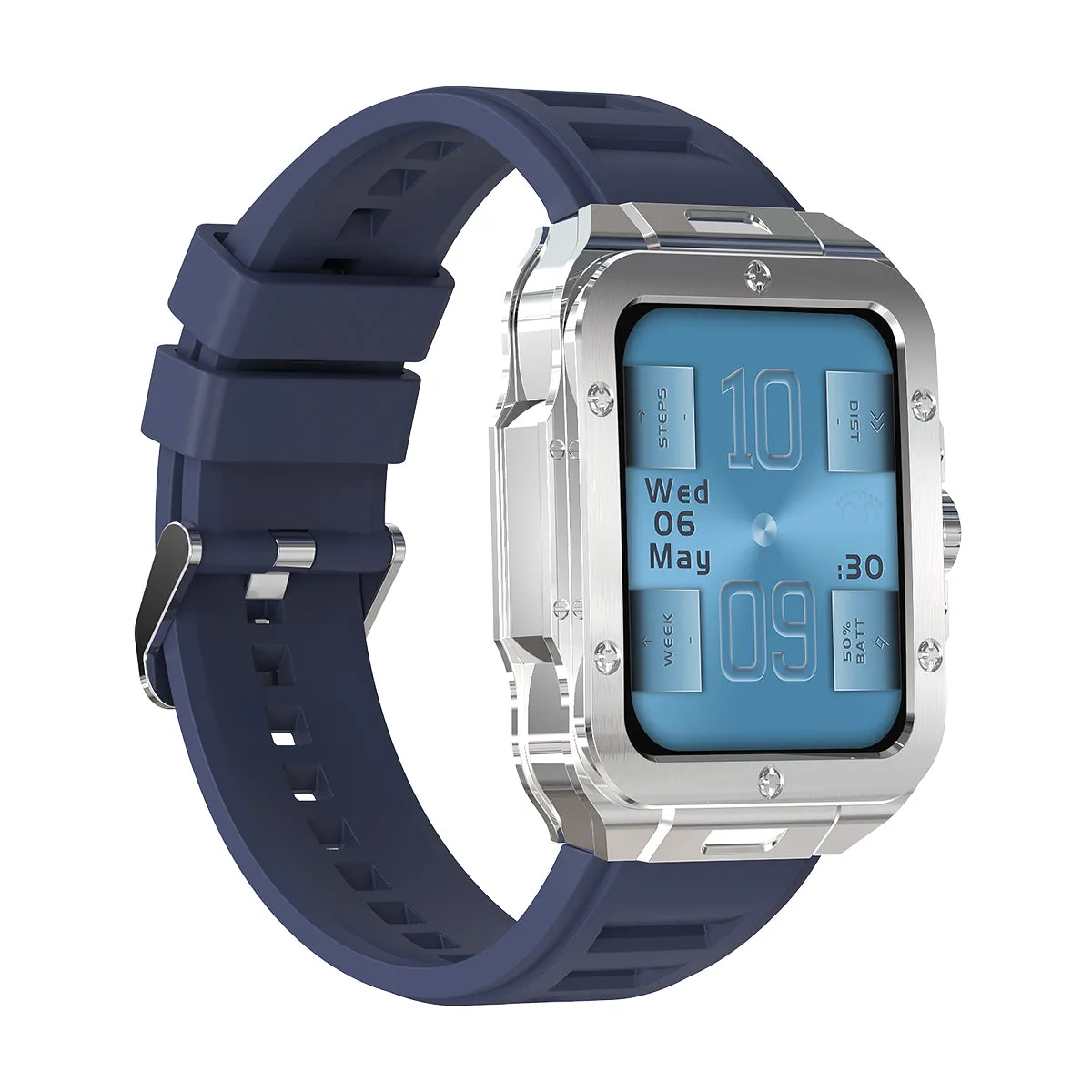 EIGIIS Smart Watch for Men 1.85” Bluetooth Dail Calls Speaker Outdoor Waterproof Military Tactical Sports Watch Fitness Tracker Watch with Heart Rate Monitor Sleep Tracker Pedometer for iPhone Samsung
