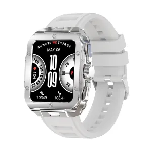 EIGIIS Smart Watch for Men 1.85” Bluetooth Dail Calls Speaker Outdoor Waterproof Military Tactical Sports Watch Fitness Tracker Watch with Heart Rate Monitor Sleep Tracker Pedometer for iPhone Samsung