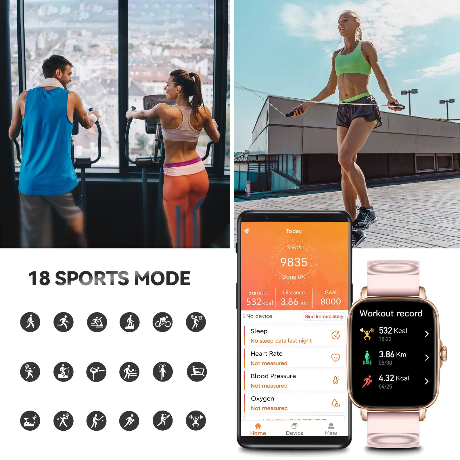 EIGIIS Smart Watch for Men Women, 1.69" HD Bluetooth Phone Watch(Make/Answer Call) for iPhone Android IP67 Waterproof Fitness Watch with Heart Rate Sleep Monitor Activity Tracker with Pedometer