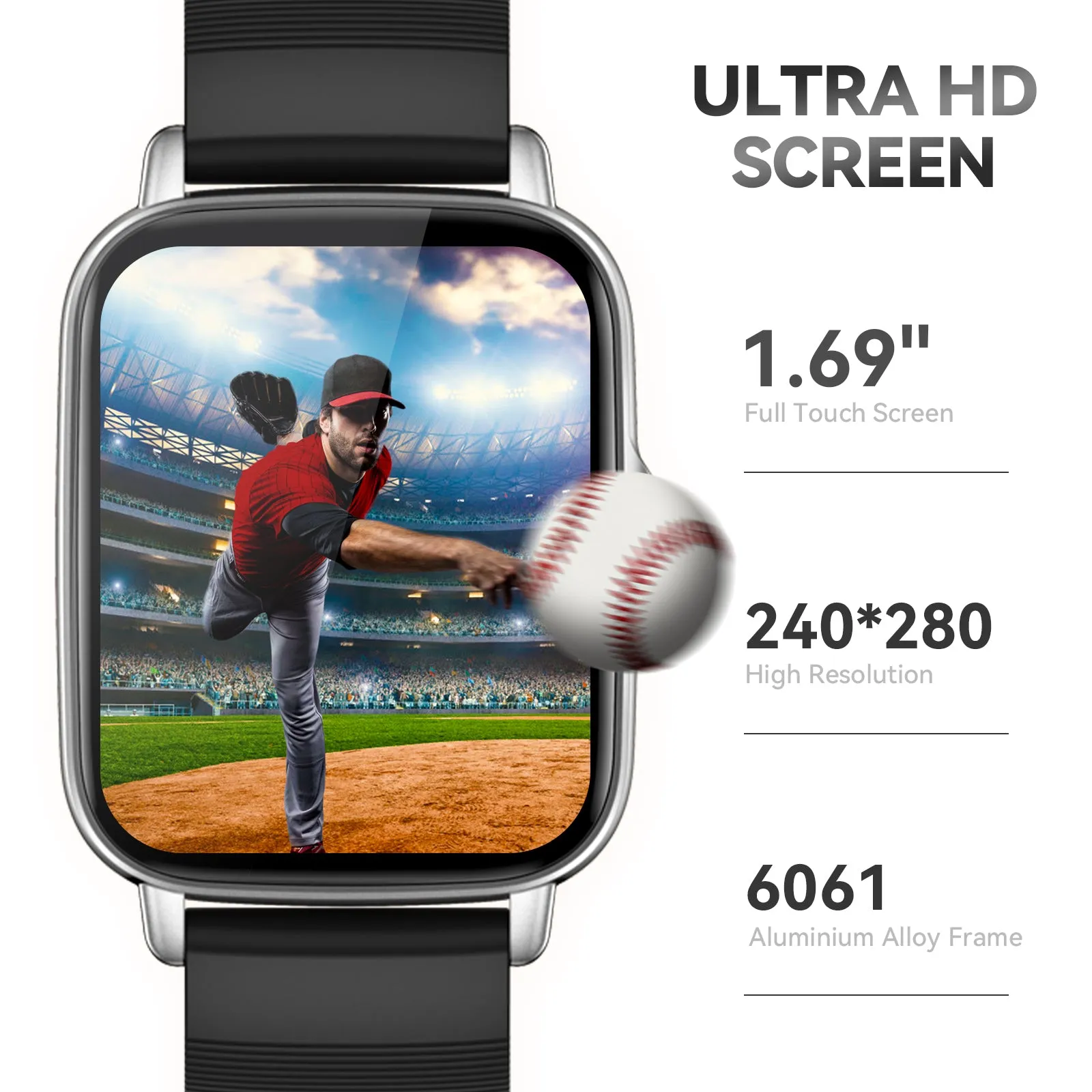 EIGIIS Smart Watch for Men Women, 1.69" HD Bluetooth Phone Watch(Make/Answer Call) for iPhone Android IP67 Waterproof Fitness Watch with Heart Rate Sleep Monitor Activity Tracker with Pedometer