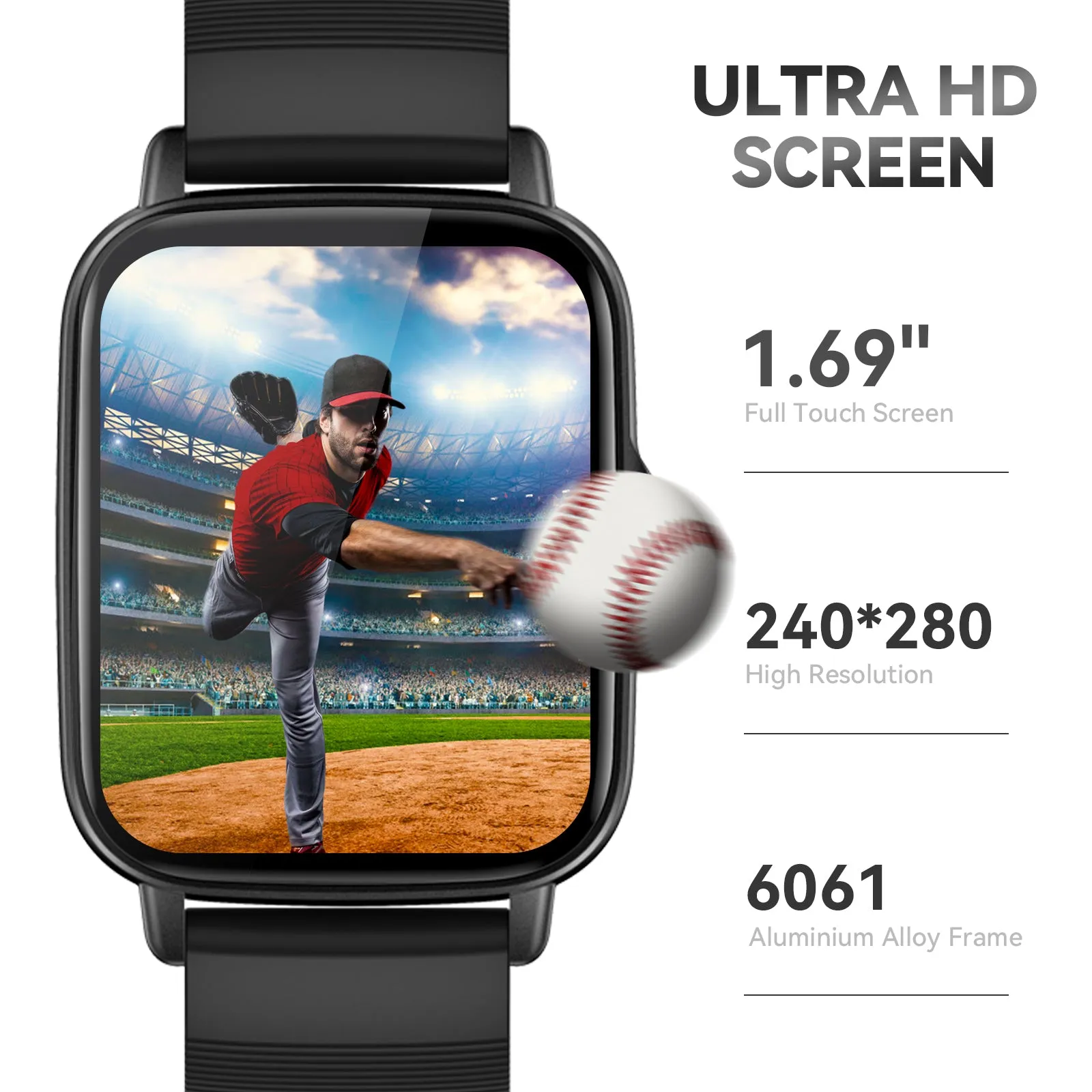 EIGIIS Smart Watch for Men Women, 1.69" HD Bluetooth Phone Watch(Make/Answer Call) for iPhone Android IP67 Waterproof Fitness Watch with Heart Rate Sleep Monitor Activity Tracker with Pedometer