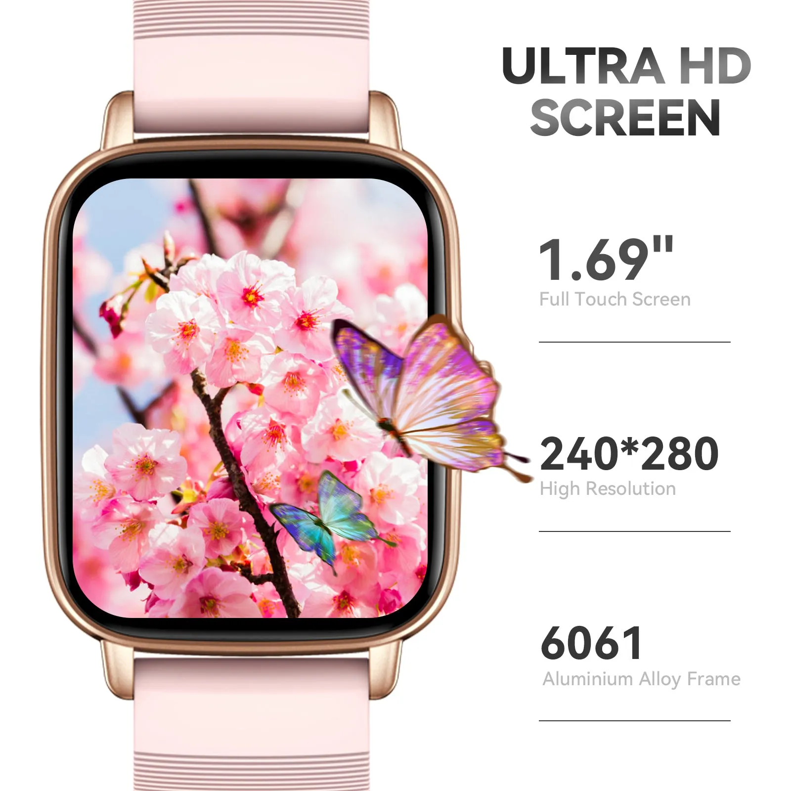 EIGIIS Smart Watch for Men Women, 1.69" HD Bluetooth Phone Watch(Make/Answer Call) for iPhone Android IP67 Waterproof Fitness Watch with Heart Rate Sleep Monitor Activity Tracker with Pedometer