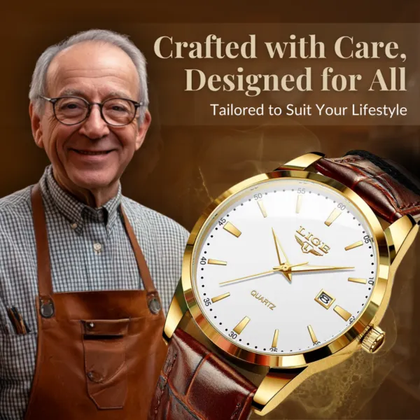 Elegant Military Leather Watch