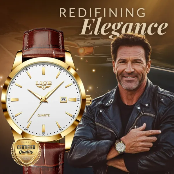 Elegant Military Leather Watch